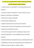 Bio 1201 exam 2 gregg EXAM 2025 COMPLETE EXAM QUESTIONS AND ACCURATE ANSWERS &vert;ALREADY PASSED&excl;&excl;&NewLine;