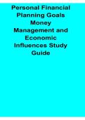 Personal Financial Planning Goals Money Management and Economic Influences Study Guide Budgeting Credit Savings and Financial Decision Making Workbook 2025&sol; 2026