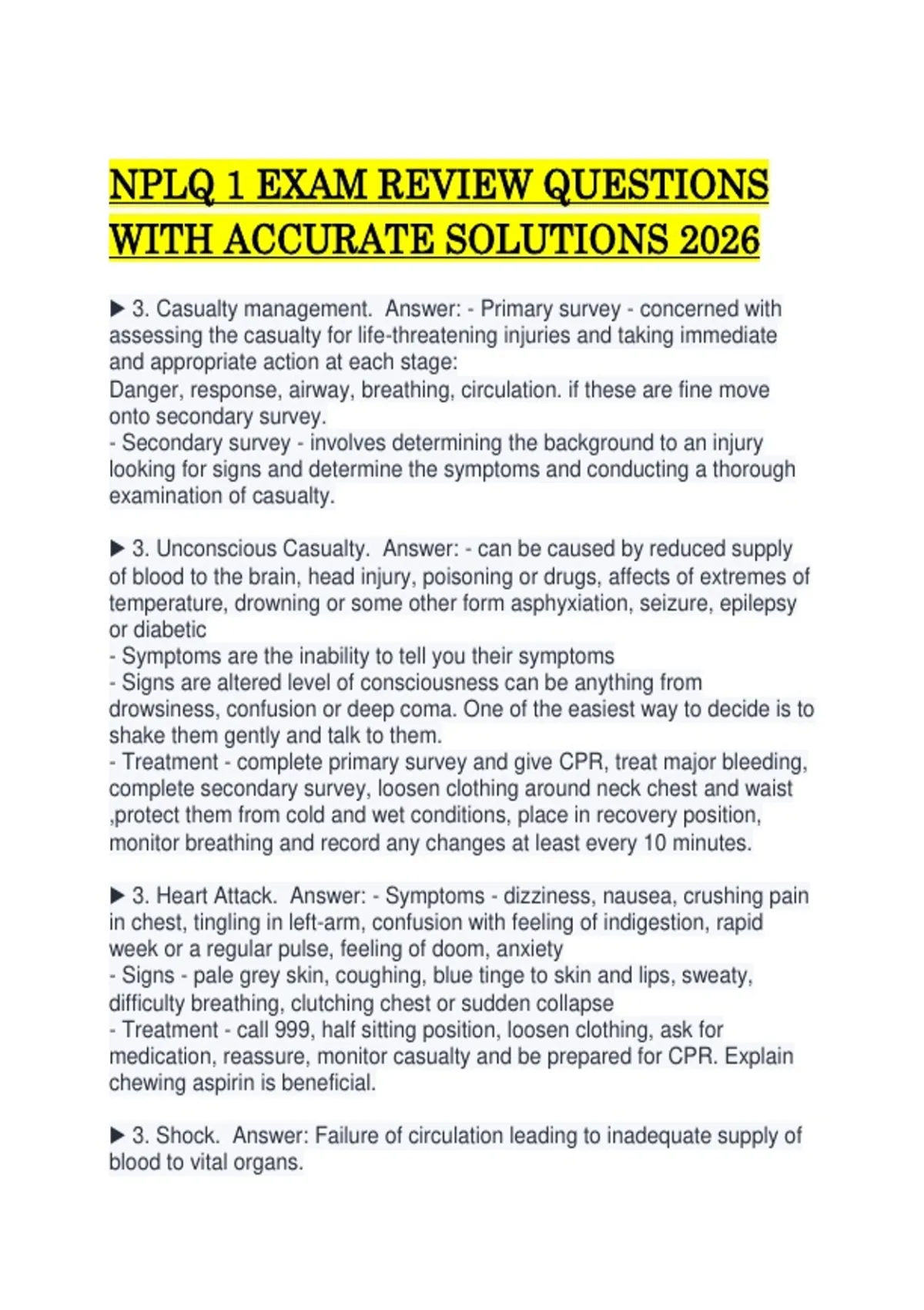 NPLQ 1 EXAM REVIEW QUESTIONS WITH ACCURATE SOLUTIONS 2026.pdf - NPLQ 1 ...