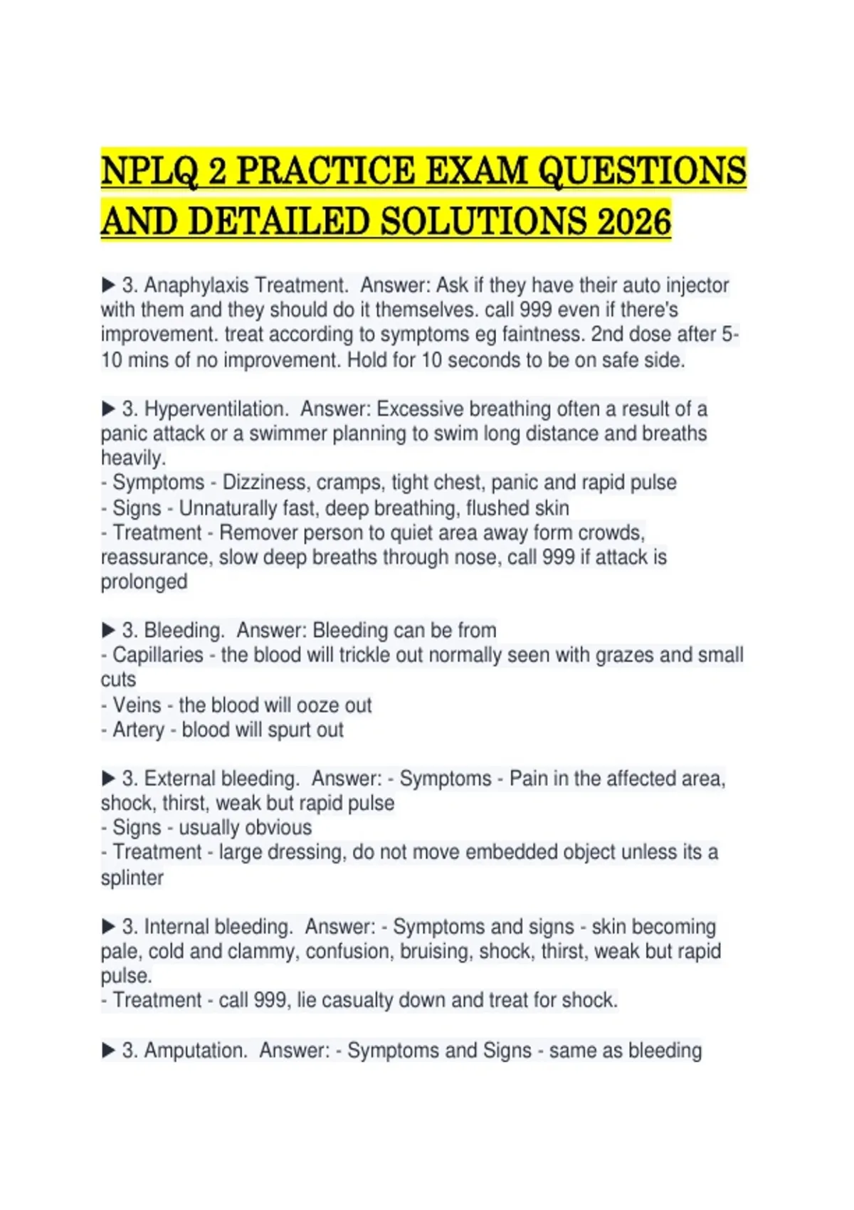 NPLQ 2 PRACTICE EXAM QUESTIONS AND DETAILED SOLUTIONS 2026 - NPLQ 2 ...