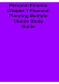 Personal Finance Chapter 1 Financial Planning Multiple Choice Study Guide Key Concepts Budgeting Saving and Money Management Practice Questions Workbook 2025&sol; 2026