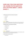 NCCER HAND TOOLS EXAM QUESTIONS&NewLine;AND ANSWERS PRACTICE QUESTIONS&NewLine;WITH SOLUTIONS NEWEST &vert; ALREADY&NewLine;GRADED A&plus;