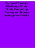 Personal Finance Challenge Study Guide Budgeting Saving and Money Management Skills Financial Literacy Practice and Real World Finance Workbook 2025&sol; 2026