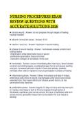NURSING PROCEDURES EXAM REVIEW QUESTIONS WITH ACCURATE SOLUTIONS 2026&period;pdf&NewLine;&NewLine;