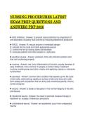 NURSING PROCEDURES LATEST EXAM PREP QUESTIONS AND ANSWERS PDF 2026&period;pdf&NewLine;&NewLine;