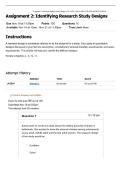 NURS 5366 ASSIGNMENT 2&colon; IDENTIFYING RESEARCH STUDY DESIGNS &vert; 2026 UPDATE &vert; WITH COMPLETE SOLUTIONS&period;