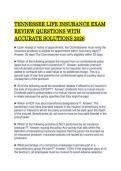 TENNESSEE LIFE INSURANCE EXAM REVIEW QUESTIONS WITH ACCURATE SOLUTIONS 2026&period;pdf&NewLine;&NewLine;