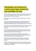 TENNESSEE LIFE INSURANCE LATEST EXAM PREP QUESTIONS AND ANSWERS PDF 2026&period;pdf&NewLine;&NewLine;