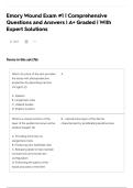 Emory Wound Exam &num;1 &vert; Comprehensive Questions and Answers &vert; A&plus; Graded &vert; With Expert Solutions