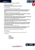 Lab 8 Nervous System &vert; Verified BIO201L Lab Report