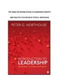 TEST BANK FOR INTRODUCTION TO LEADERSHIP CONCEPTS AND PRACTICE 5TH EDITION BY PETER G&period; NORTHOUSE&NewLine;