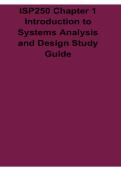 ISP250 Chapter 1 Introduction to Systems Analysis and Design Study Guide Key Concepts SDLC Overview Requirements and System Development Workbook 2025&sol; 2026