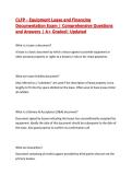 CLFP - Equipment Lease and Financing Documentation Exam &vert; Questions and Answers