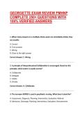 GEORGETTE EXAM REVIEW PMHNP COMPLETE 250&plus; QUESTIONS WITH 100&percnt; VERIFIED ANSWERS