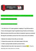 OB HESI MATERNITY VERSION 4 EXAM Questions And Answers 100- Guarantee Pass