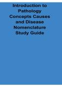 Introduction to Pathology Concepts Causes and Disease Nomenclature Study Guide Disease Mechanisms Etiology and Terminology Workbook 2025&sol; 2026