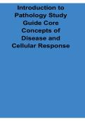  Introduction to Pathology Study Guide Core Concepts of Disease and Cellular Response Cell Injury Adaptation Inflammation and Healing Workbook 2025&sol; 2026