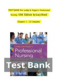 TEST BANK FOR Leddy & Pepper&rsquo;s Professional Nursing&comma; 10th Edition&comma; Chapters 1 - 22 Complete Guide&comma; by Lucy &vert; Questions With Verified Answers Latest Edition&comma; 2026