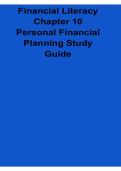 Financial Literacy Chapter 10 Personal Financial Planning Study Guide Budgeting Credit Saving and Investment Basics Workbook 2025&sol; 2026