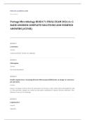 Portage Learning MICRO 100 microbiology EXAM A&plus; GRADE ASSURED COMPLETE SOLUTIONS AND VERIFIED ANSWERS