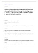 Portage Learning MICRO 100 microbiology EXAM A&plus; GRADE ASSURED COMPLETE SOLUTIONS AND VERIFIED ANSWERS
