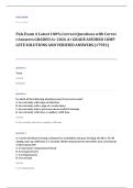 PALS written EXAM A&plus; GRADE ASSURED COMPLETE SOLUTIONS AND VERIFIED ANSWERS