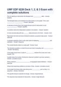 UWF EDF 6226 Deck 1&comma; 2&comma; & 3 Exam with &NewLine;complete solutions 