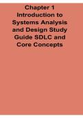 Chapter 1 Introduction to Systems Analysis and Design Study Guide SDLC and Core Concepts Requirements Analysis and System Development Workbook 2025&sol; 2026