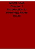 MORT 3048 Chapter 1 Introduction to Pathology Study Guide Core Concepts Disease Processes and Cellular Pathology Workbook 2025&sol; 2026