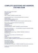 Royal Bank of Scotland Examination Questions and Answers