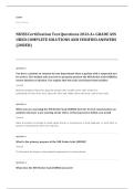 NIH stroke scale EXAM A&plus; GRADE ASSURED COMPLETE SOLUTIONS AND VERIFIED ANSWERS