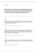 NCLEX RN prioritization delegation assignment EXAM A&plus; GRADE ASSURED COMPLETE SOLUTIONS AND VERIFIED ANSWERS