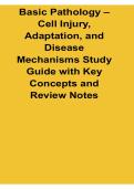 Basic Pathology Cell Injury Adaptation and Disease Mechanisms Study Guide Key Concepts Cellular Pathology and Medical Foundations Workbook 2025&sol; 2026