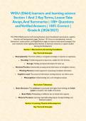 WGU &lpar;D664&rpar; learners and learning science Section 1 And 2 Key Terms&comma; Lesson Take Aways&comma; And Summaries &vert; 100&plus; Questions and Verified Answers &vert; 100&percnt; Correct &vert; Grade A &lpar;2026&sol;2027&rpar;&NewLine;&NewLine;