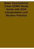 Basic Dysrhythmia Class KDMC Study Guide with ECG Interpretation and Rhythm Practice Cardiac Arrhythmia Review Workbook 2025&sol; 2026