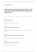 NURS 6501 advanced pathophysiology EXAM A&plus; GRADE ASSURED COMPLETE SOLUTIONS AND VERIFIED ANSWERS