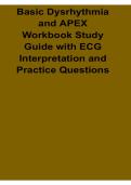  Basic Dysrhythmia and APEX Workbook Study Guide with ECG Interpretation and Practice Questions Cardiac Rhythm Review Workbook 2025&sol; 2026