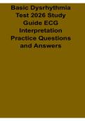 Basic Dysrhythmia Test 2026 Study Guide ECG Interpretation Practice Questions and Answers Cardiac Rhythm Review Workbook 2025&sol; 2026