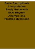 Basic Dysrhythmia Interpretation Study Guide with ECG Rhythm Analysis and Practice Questions Cardiac Arrhythmia Review Workbook 2025&sol; 2026