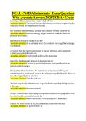 RCAL - NAB Administrator Exam Questions &NewLine;With Accurate Answers 20252026 A&plus; Grade