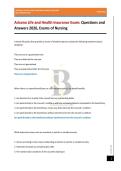 Arizona Life and Health Insurance Exam&colon; Questions and Answers 2026&comma; Exams of Nursing