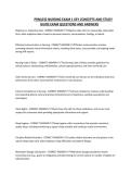 PRN1032 NURSING EXAM 1 KEY CONCEPTS AND STUDY GUIDE EXAM QUESTIONS AND