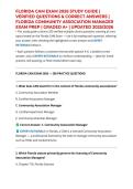 FLORIDA CAM EXAM 2026 STUDY GUIDE &vert; VERIFIED QUESTIONS & CORRECT ANSWERS &vert; FLORIDA COMMUNITY ASSOCIATION MANAGER EXAM PREP &vert; GRADED A&plus; &vert; UPDATED 2026