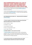 HESI COMPREHENSIVE EXAM A & B &plus; EXIT V2 2026 STUDY GUIDE &vert; VERIFIED QUESTIONS & ANSWERS &vert; HESI RN EXIT EXAM PREP WITH DETAILED RATIONALES &vert; LATEST UPDATE 2026