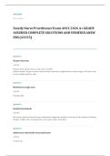 ANCC FNP certification EXAM A&plus; GRADE ASSURED COMPLETE SOLUTIONS AND VERIFIED ANSWERS