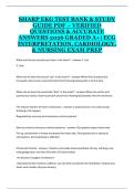 SHARP EKG Test Bank & Study Guide 2025&sol;2026 &ndash; ECG Interpretation Practice Questions and Answers