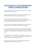BIO 351 MODULE 2 TEST QUESTIONS WITH CORRECT ANSWERS 20252026