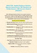 WGU C784 - Applied Healthcare Statistics OA & PA BUNDLE  &vert; Questions and Verified Answers &vert; 100&percnt; Correct &vert; Grade A &lpar;2026&sol;2027&rpar;