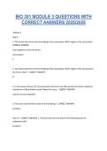 BIO 351 MODULE 3 QUESTIONS WITH CORRECT ANSWERS 20252026&period;
