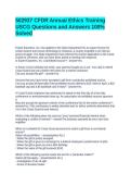 502937 CFDR Annual Ethics Training USCG Questions and Answers 100&percnt; Solved